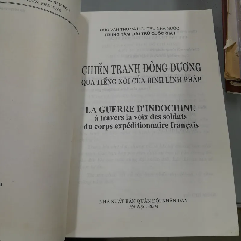 CHIẾN TRANH ĐÔNG DƯƠNG QUA TIẾNG NÓI CỦA BINH LÍNH PHÁP 712386