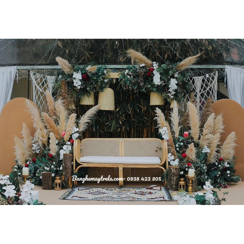 Ghế sofa mây vuông lưới mắt cáo 445808