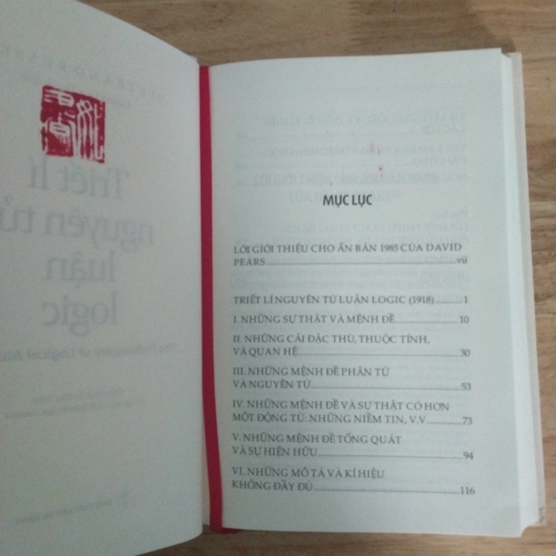 BÌA CỨNG Triết lý nguyên tử luận logic - Bertrand Russell 546316
