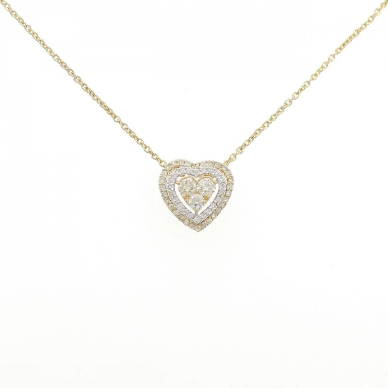 Dây chuyền kim cương hình trái tim 18KYG/18KWG/K18YG 1.07CT - Hàng hiệu Authentic 858012