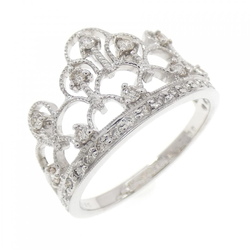 Nhẫn kim cương K18WG Crown 0.30CT - Hàng hiệu chính hãng 848018