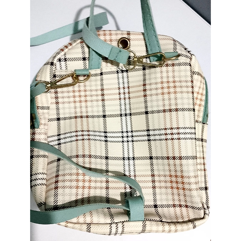 Ba Lô Kẻ Sọc Dây Da Mini Đeo Chéo 506385