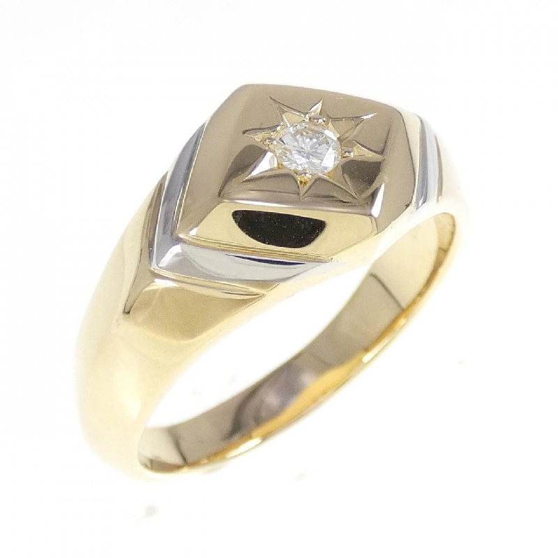 Nhẫn kim cương K18YG/PT900 0.12CT 667065