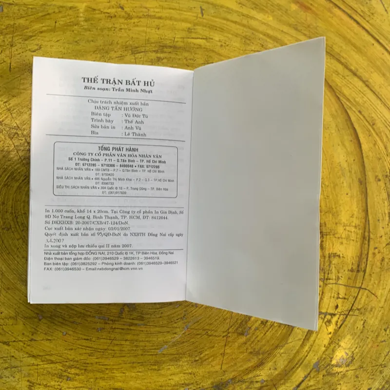 THẾ TRẬN BẤT HỦ - SỔ TAY NGHỆ THUẬT CỜ TƯỚNG- Trần Minh Nhựt biên soạn 1022432