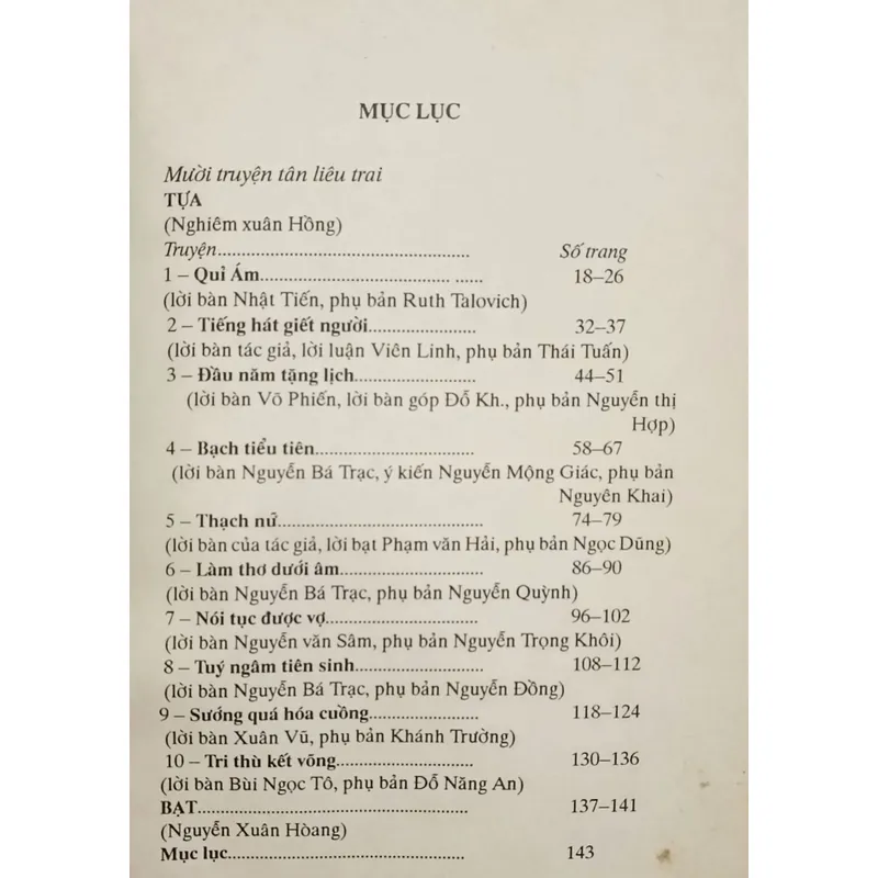 Mười truyện Tân Liêu Trai (NXB Tân Thư) 700421