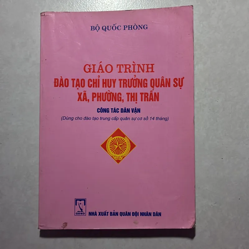 Giáo trình đào tạo chỉ huy trưởng quân sự xã phường thị trấn (5c cuốn) 746489