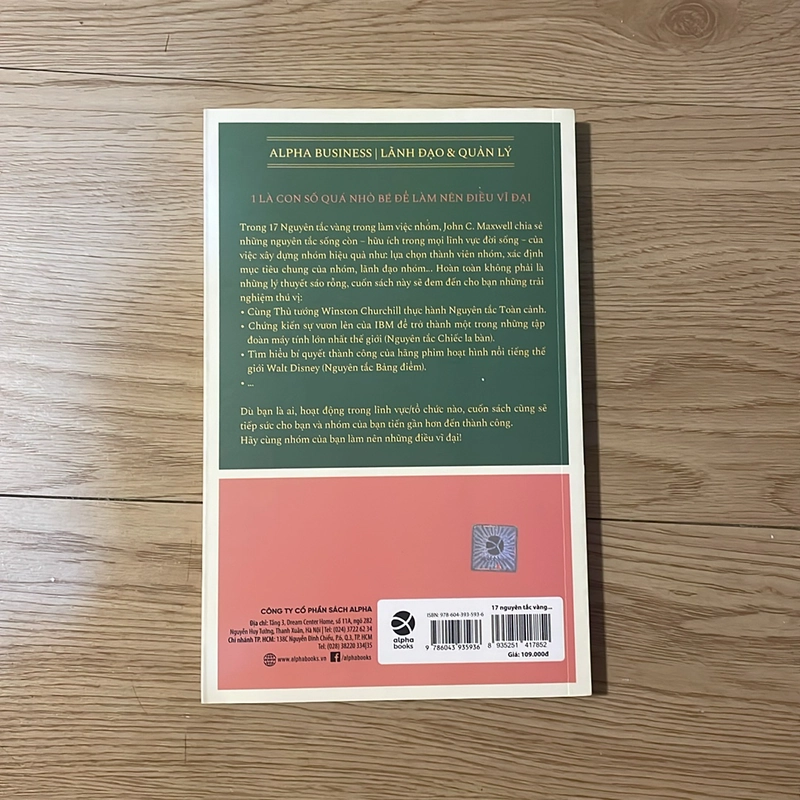 17 nguyên tắc vàng trong làm việc nhóm - John C.Maxwell 498126