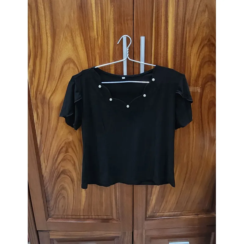 Áo kiểu màu den 932065