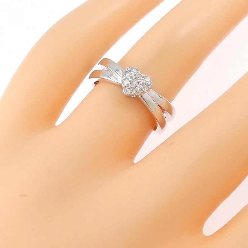 Nhẫn kim cương hình trái tim K18WG 0.15CT - Hàng hiệu chính hãng 850337