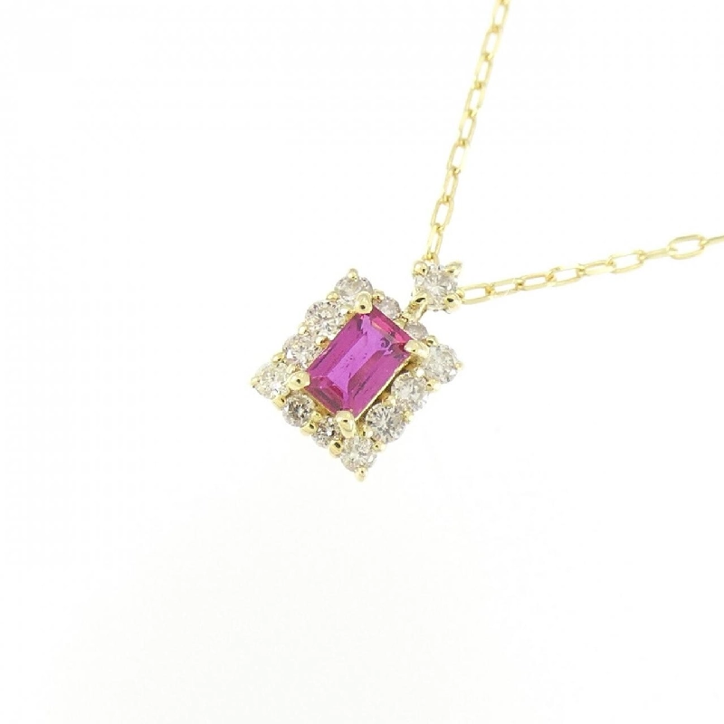 Dây chuyền ruby K18YG 0.09CT - Hàng hiệu chính hãng 863632