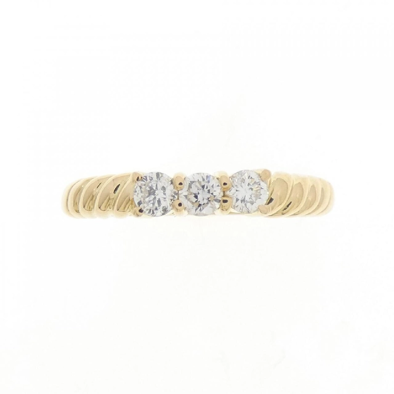 Nhẫn kim cương ba viên K18YG 0.22CT 667852