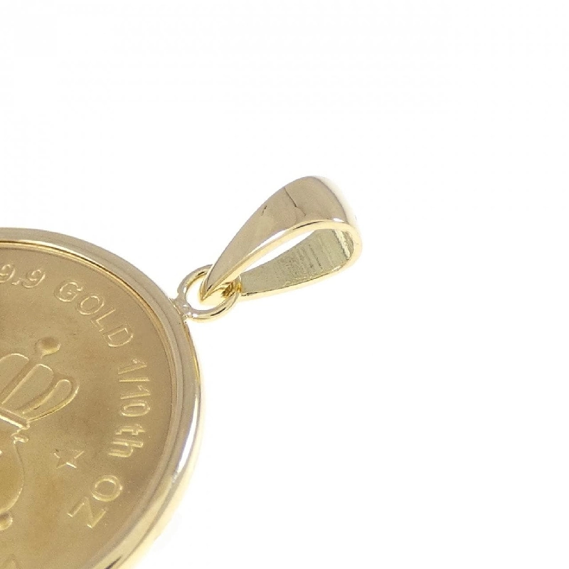 K18YG(枠) Mặt dây chuyền đồng xu - Hàng hiệu Authentic 869617