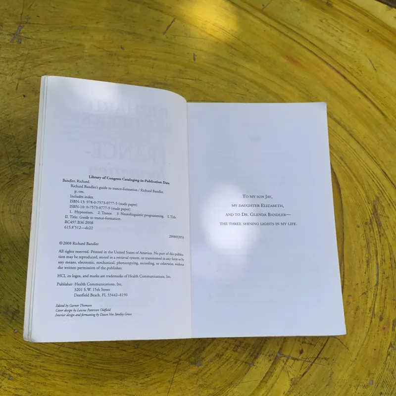 RICHARD BANDLER’S GUIDE TO TRANCE-FORMATION  788032