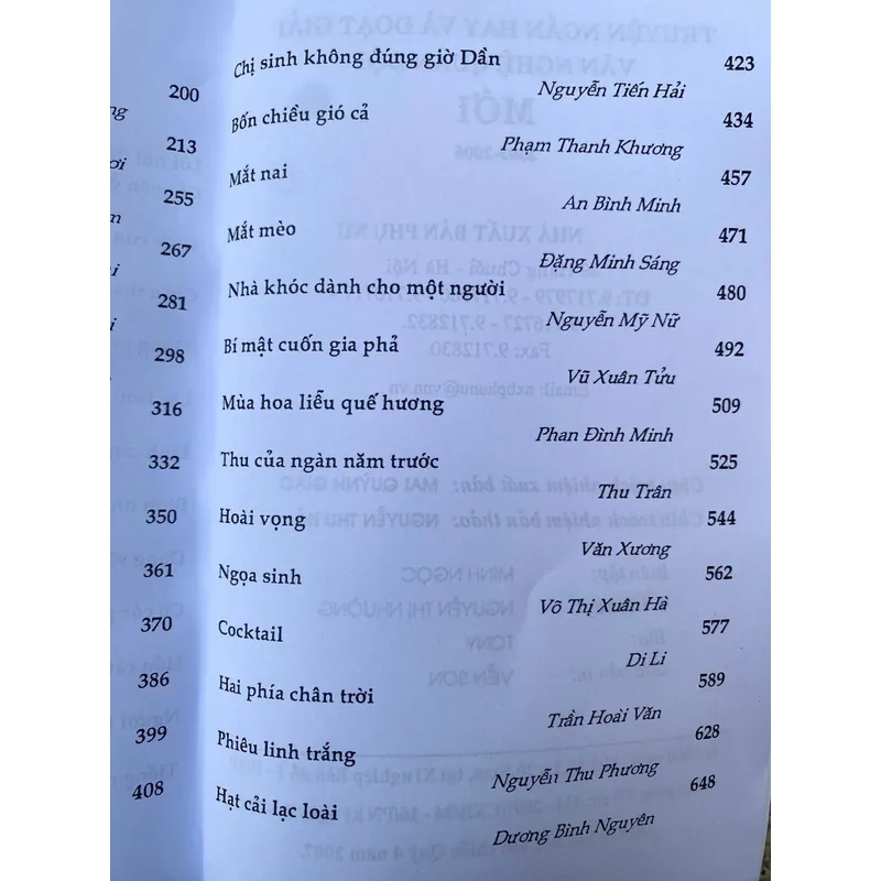 TRUYỆN NGẮN HAY VÀ ĐOẠT GIẢI 606319