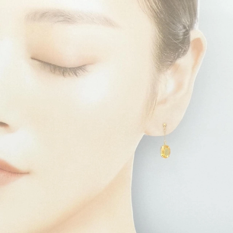 K18YG Citrine Earrings - Hàng hiệu Authentic 867343