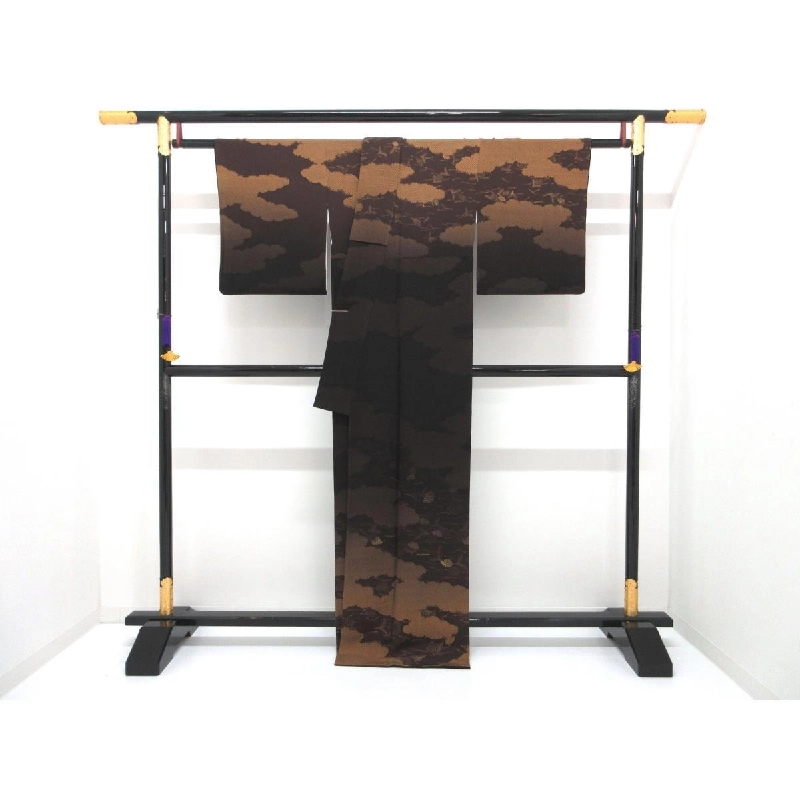 Kimono thăm viếng Chirimén với họa tiết vàng Yuzen và thêu - Hàng hiệu Authentic 883469