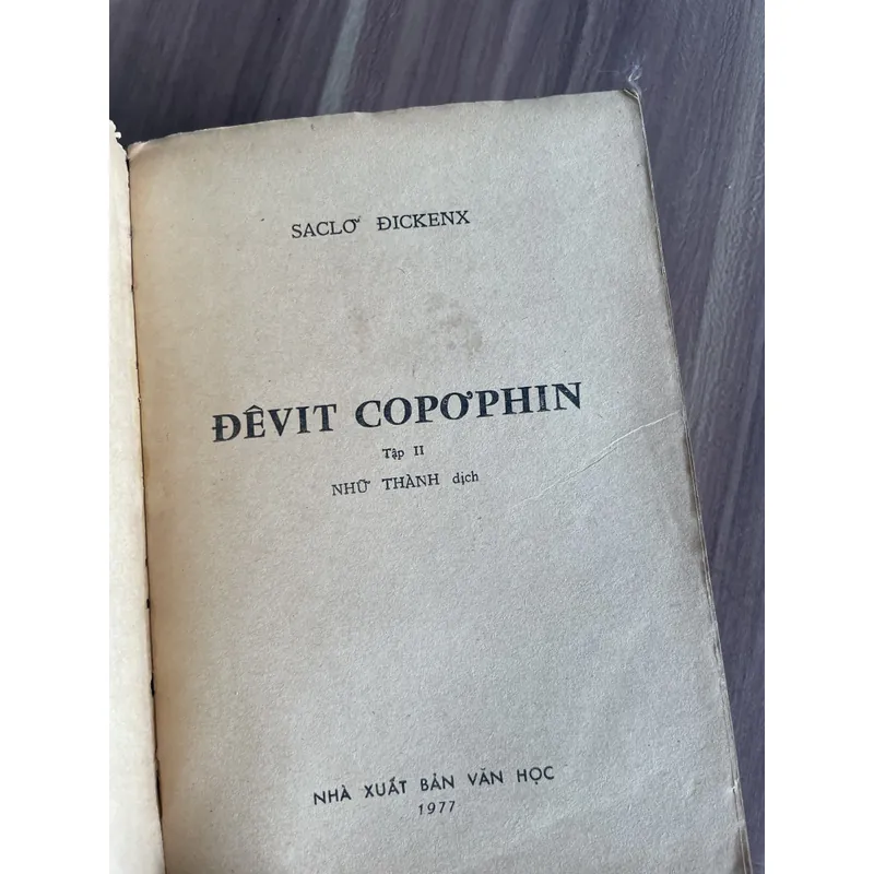 David Copperfield- Tiểu thuyết của Charles Dickens - Nhữ Thành dịch, 1977, hơn 1500 trang  702042