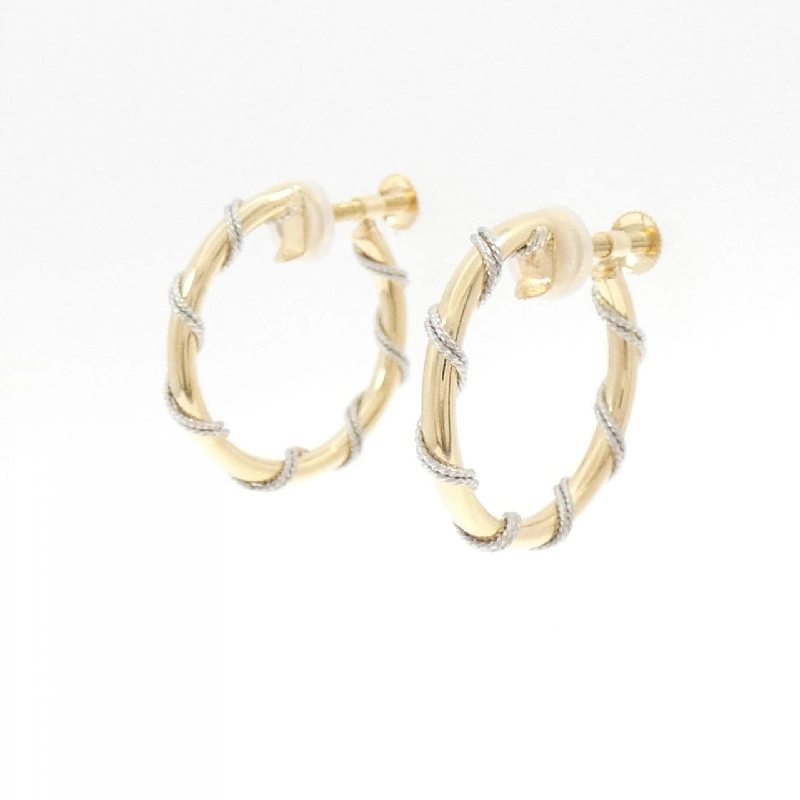 K18YG/PT900 Bông tai - Hàng hiệu Authentic 873000