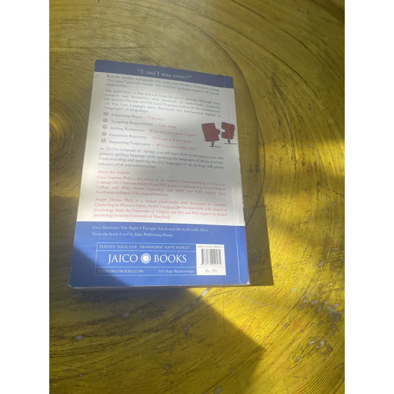 THE FIVE LANGUAGES OF APOLOGY- GARY CHAPMAN- JENNIFER THOMAS 594502
