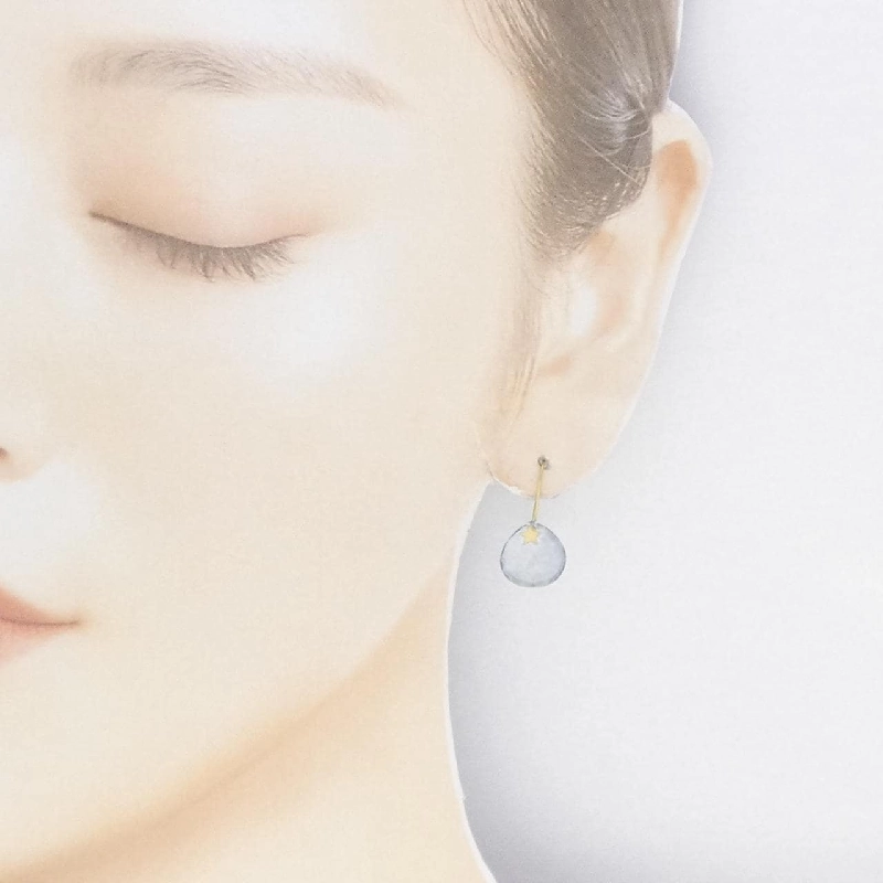 K18YG Ngôi sao Đá quý tổng hợp Bông tai - Hàng hiệu Chính hãng 871190