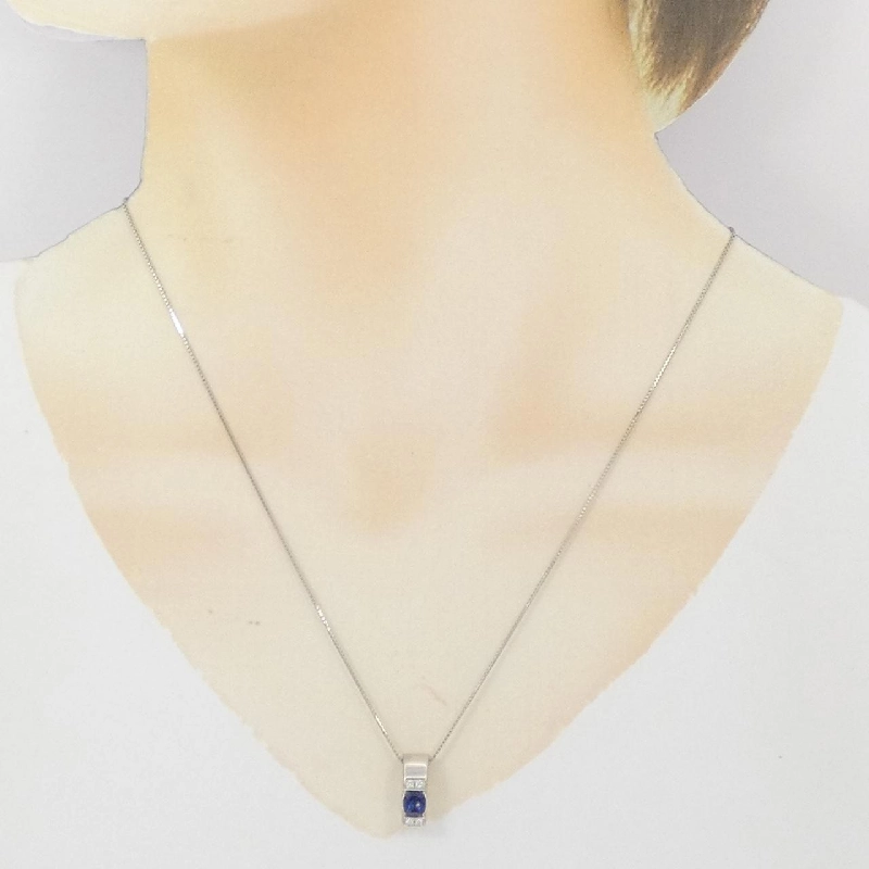 Dây chuyền Sapphire PT900/PT850 0.63CT - Hàng hiệu Chính hãng 859326