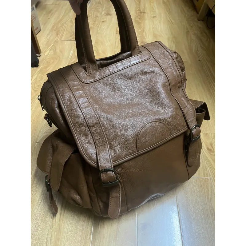 Balo nam 30x42x15 da thật 2hand 1013065