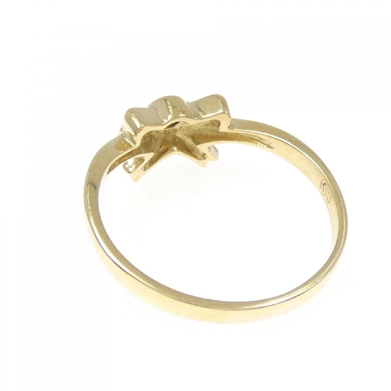 Nhẫn kim cương K18YG hình ruy băng 0.09CT 670340