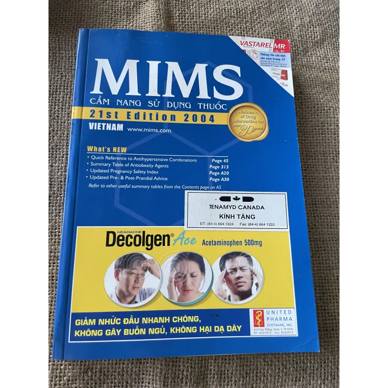 MIMS - CẨM NANG SỬ DỤNG THUỐC 21st Edition 2004 792207