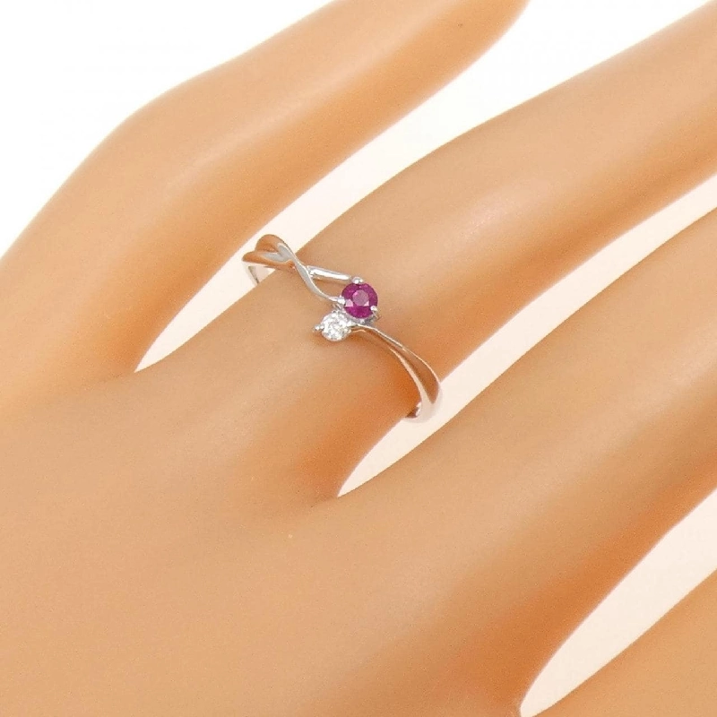 Nhẫn Ruby K14WG 667462