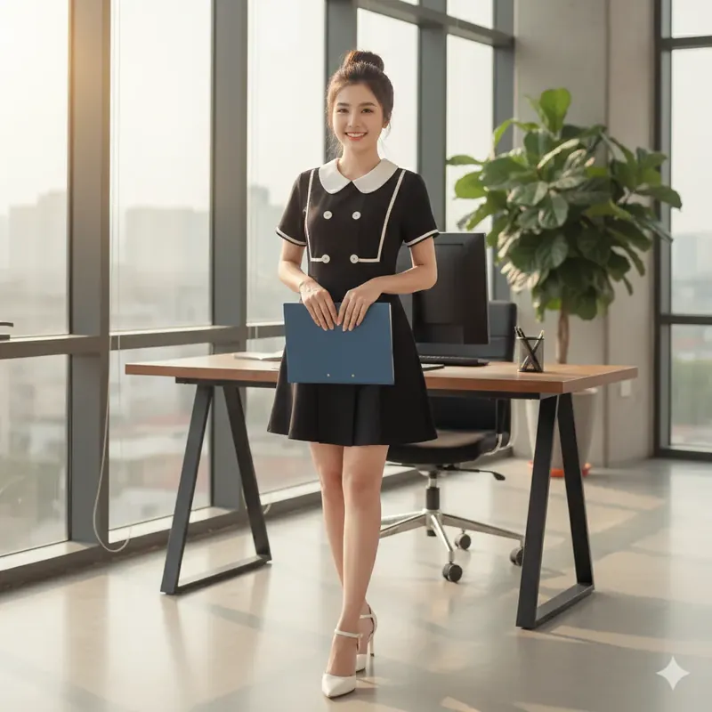 Đầm liền dáng xòe  709191