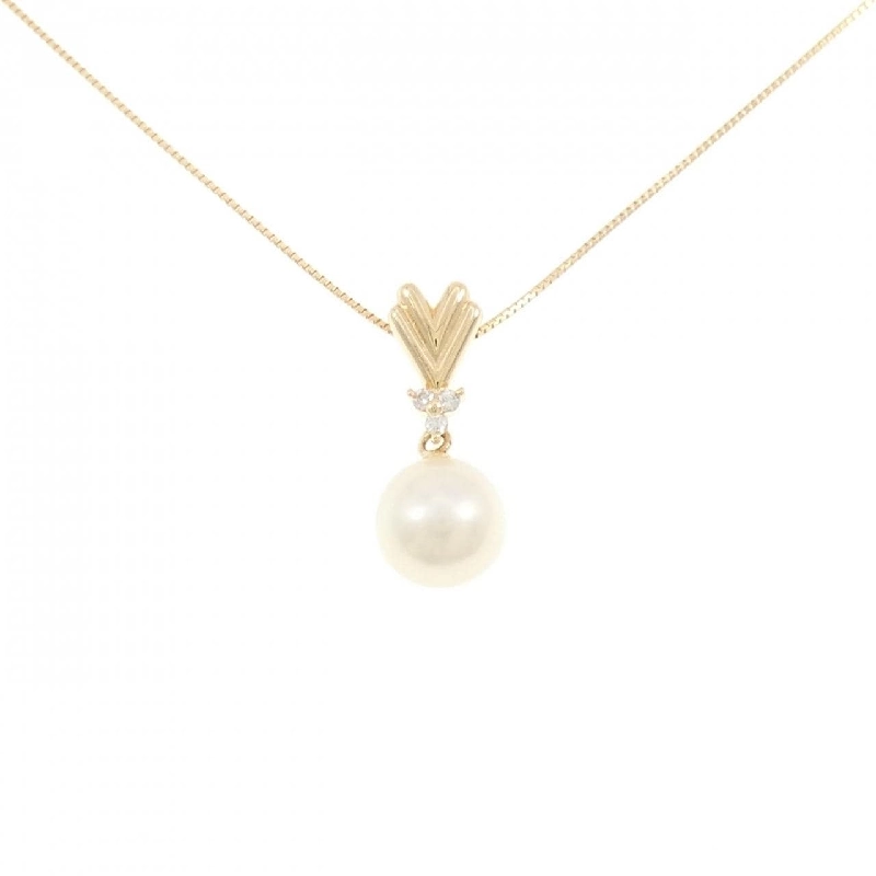 K18YG Ngọc trai Akoya Dây chuyền 7.7mm - Hàng hiệu Chính hãng 857711