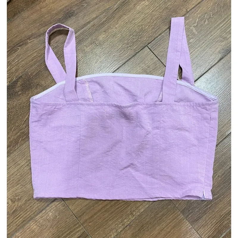 ÁO CROPTOP 2 DÂY VẢI THÔ MÁT SIZE M - 90% 591458