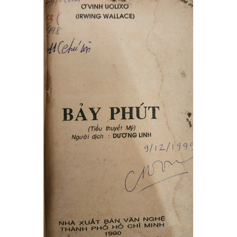 Tiểu thuyết Mỹ của Irwing Wallace: BẢY PHÚT 716903