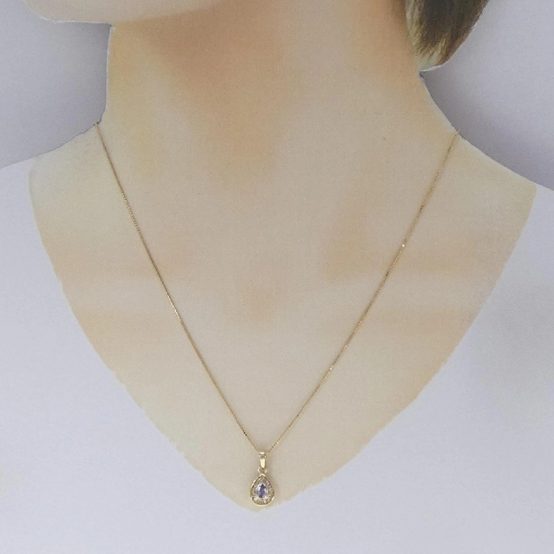 Dây chuyền Tanzanite 14KYG/K18YG - Hàng hiệu Authentic 860893