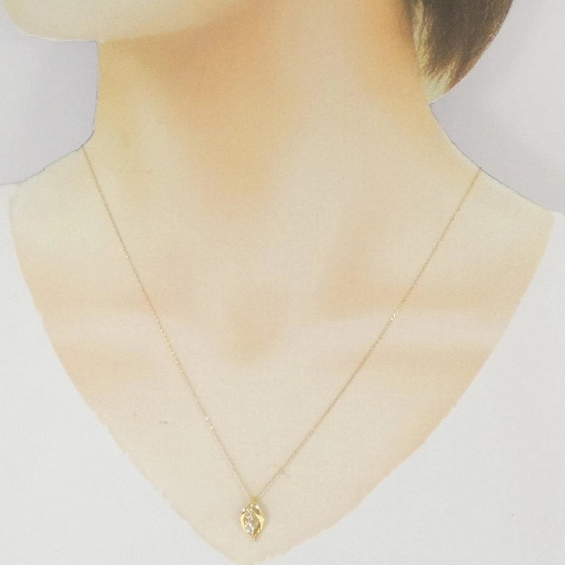 K18YG Dây chuyền đá mặt trăng - Hàng hiệu Authentic 860097