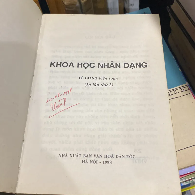 KHOA HỌC NHÂN DẠNG (XB 1998) 479220