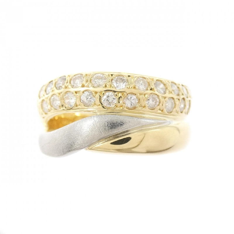 Nhẫn kim cương K18YG/PT850 0.55CT 666582