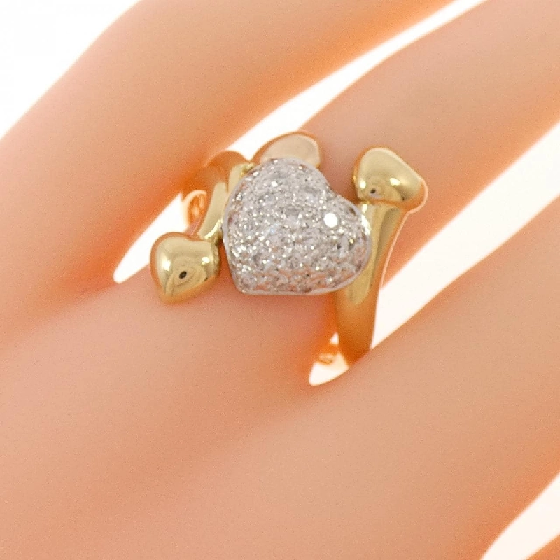 Nhẫn kim cương hình trái tim ba màu K18 0.50CT 668074