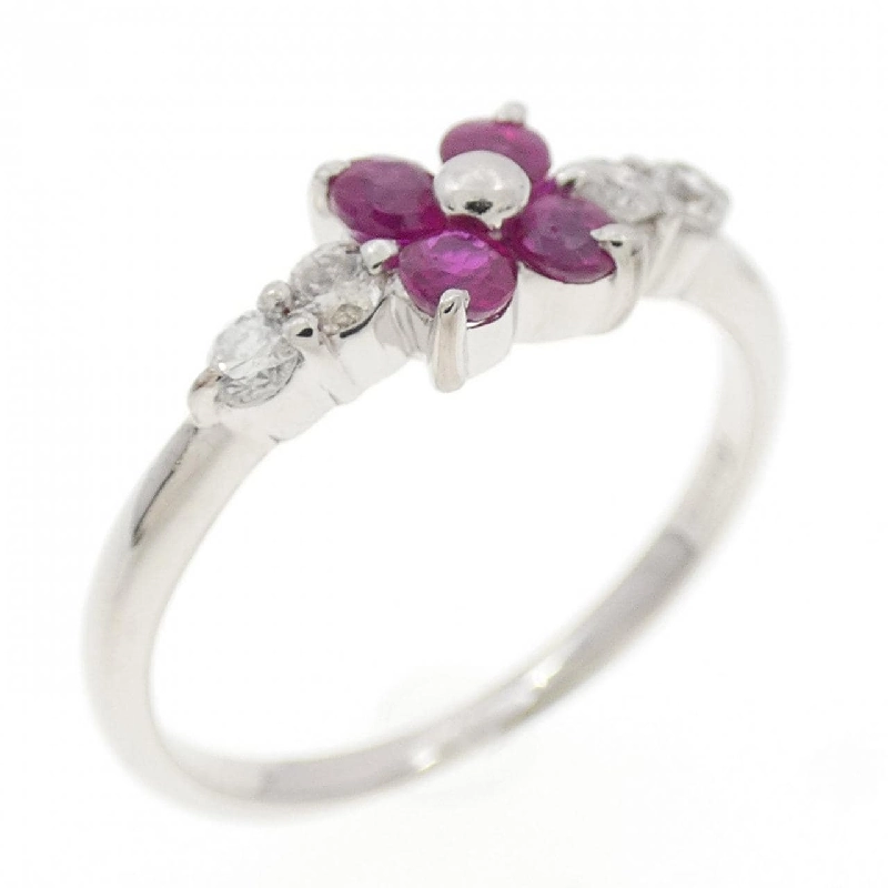 Nhẫn Ruby Hoa K14WG - Hàng hiệu Chính hãng 853308