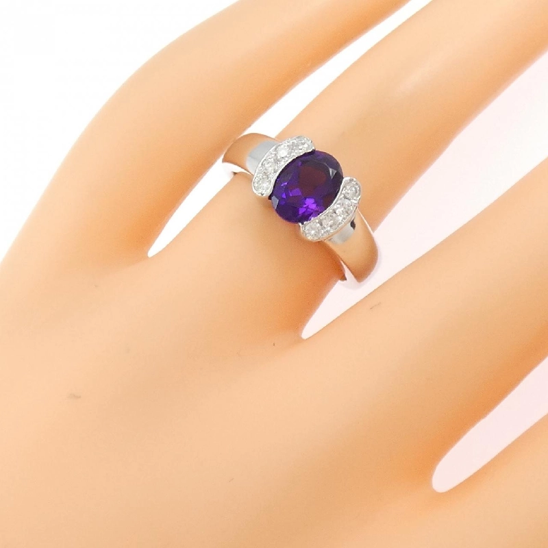 Nhẫn Amethyst K18WG 1.12CT - Hàng hiệu Chính hãng 852690