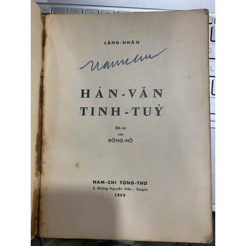 HÁN VĂN TINH TÚY - LÃNG NHÂN 561616