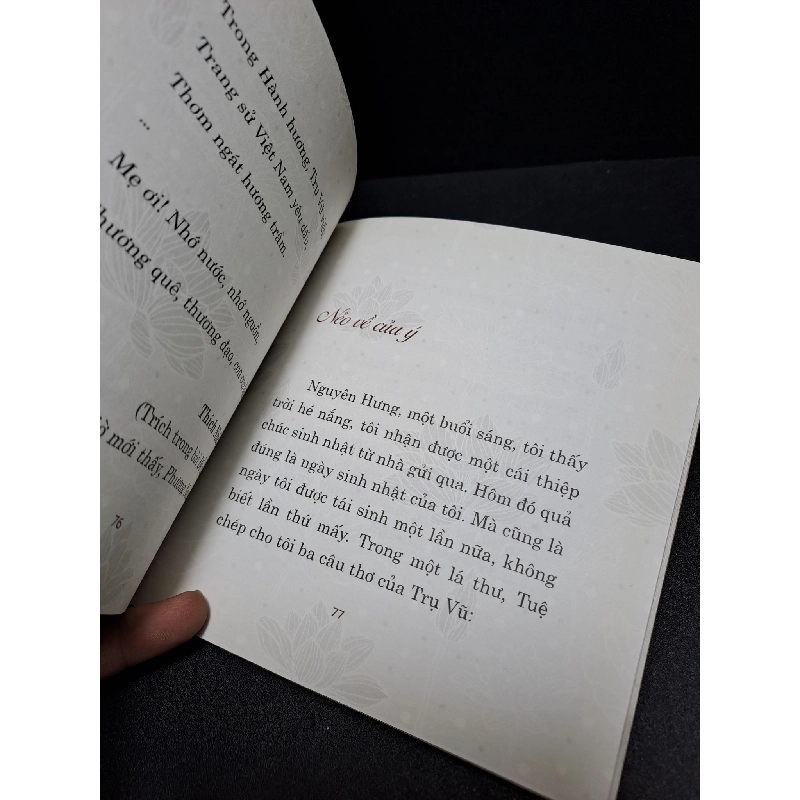 Thiền sư Thích Nhất Hạnh nói về nhà thơ Trụ Vũ; 79k mới 90% HCM.ASB1309 912008