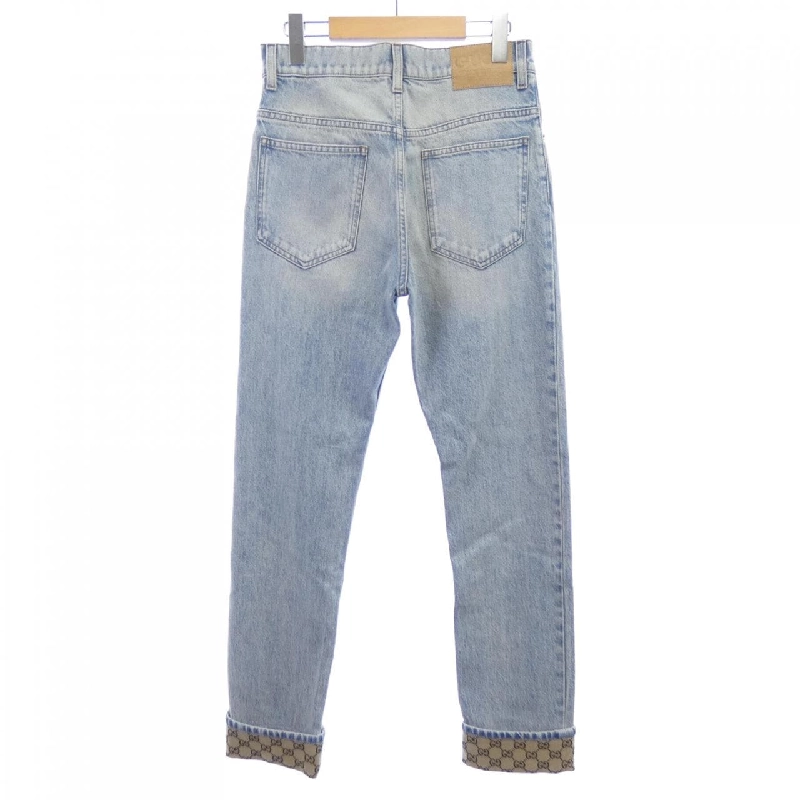 Gucci GG Quần Jeans Denim Wash Turn Up GG Pattern 774078 XDCTN - Hàng hiệu Chính hãng 891428