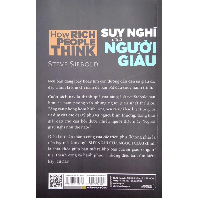 Suy Nghĩ Của Người Giàu - Steve Siebold 193998