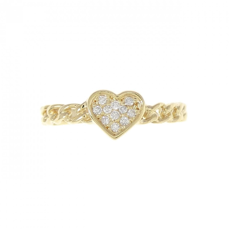 Nhẫn kim cương hình trái tim K18YG 0.06CT 672354