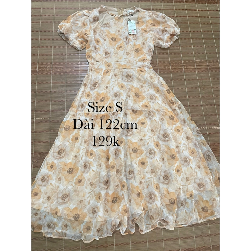 Đầm kiểu hoa cam new tag 453137