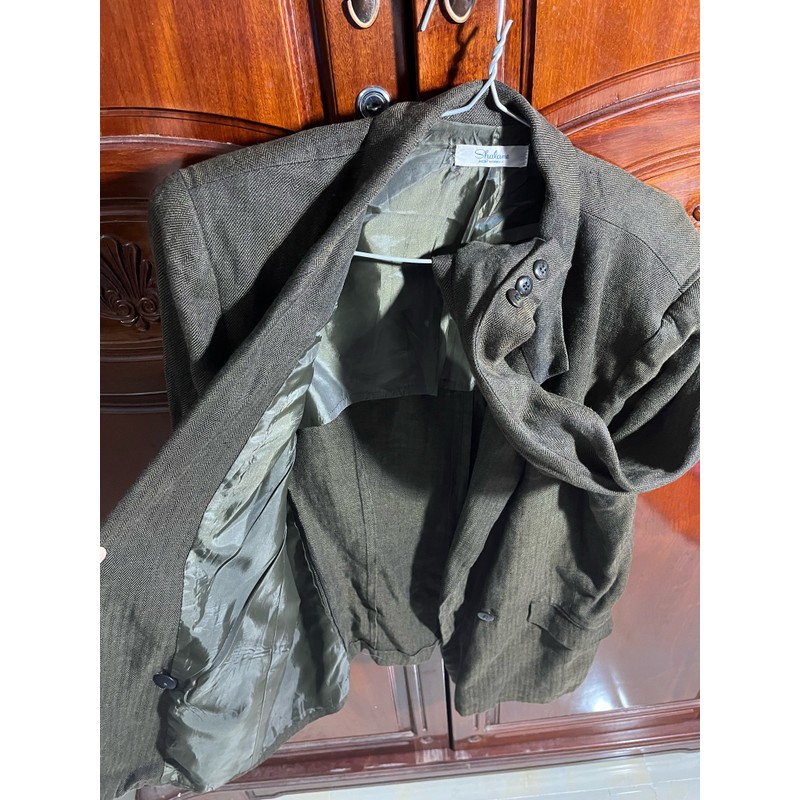 [Áo khoác] Blazer, vest xanh rêu  72985