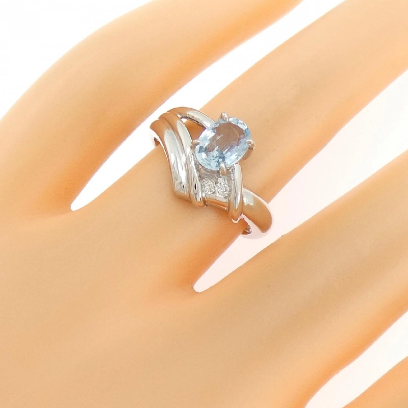 Nhẫn Aquamarine PT900 0.66CT - Hàng hiệu Chính hãng 850993