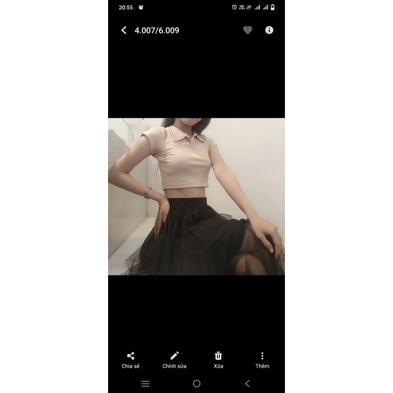 Áp croptop màu kem 468217