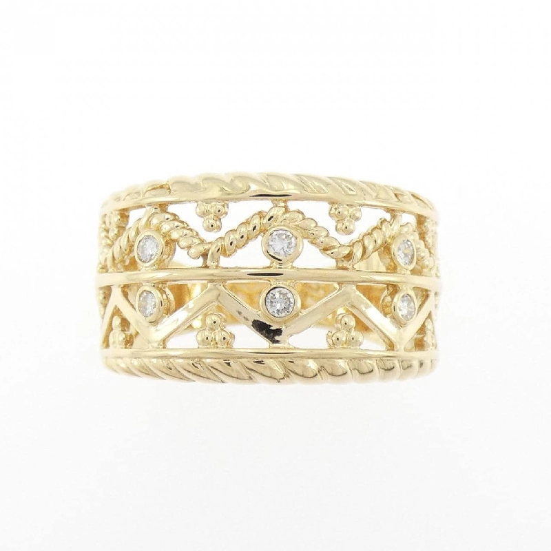 Nhẫn kim cương K18YG 0.10CT 671453